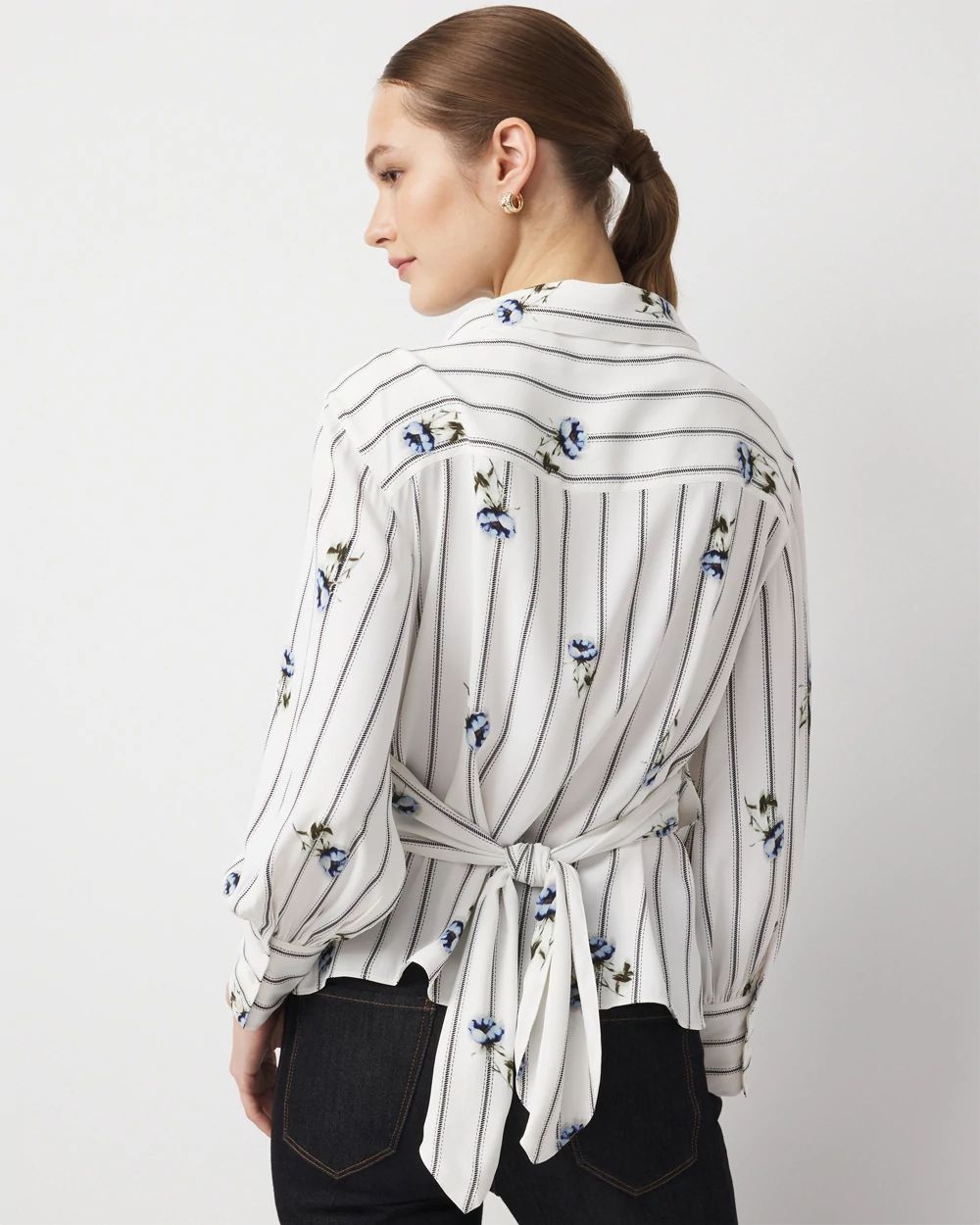 GREED☆ CREPE WAVE Long Sleeve Blouse Amazon.com: Port Authority Women's Textured Crepe Long Sleeve V
